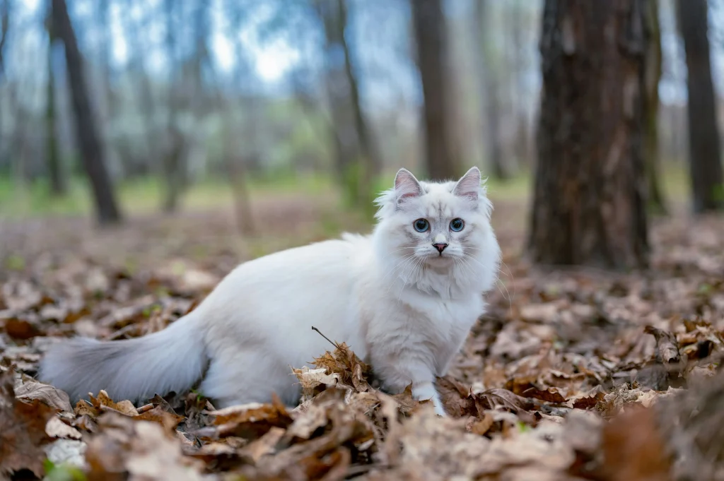 cat in forest