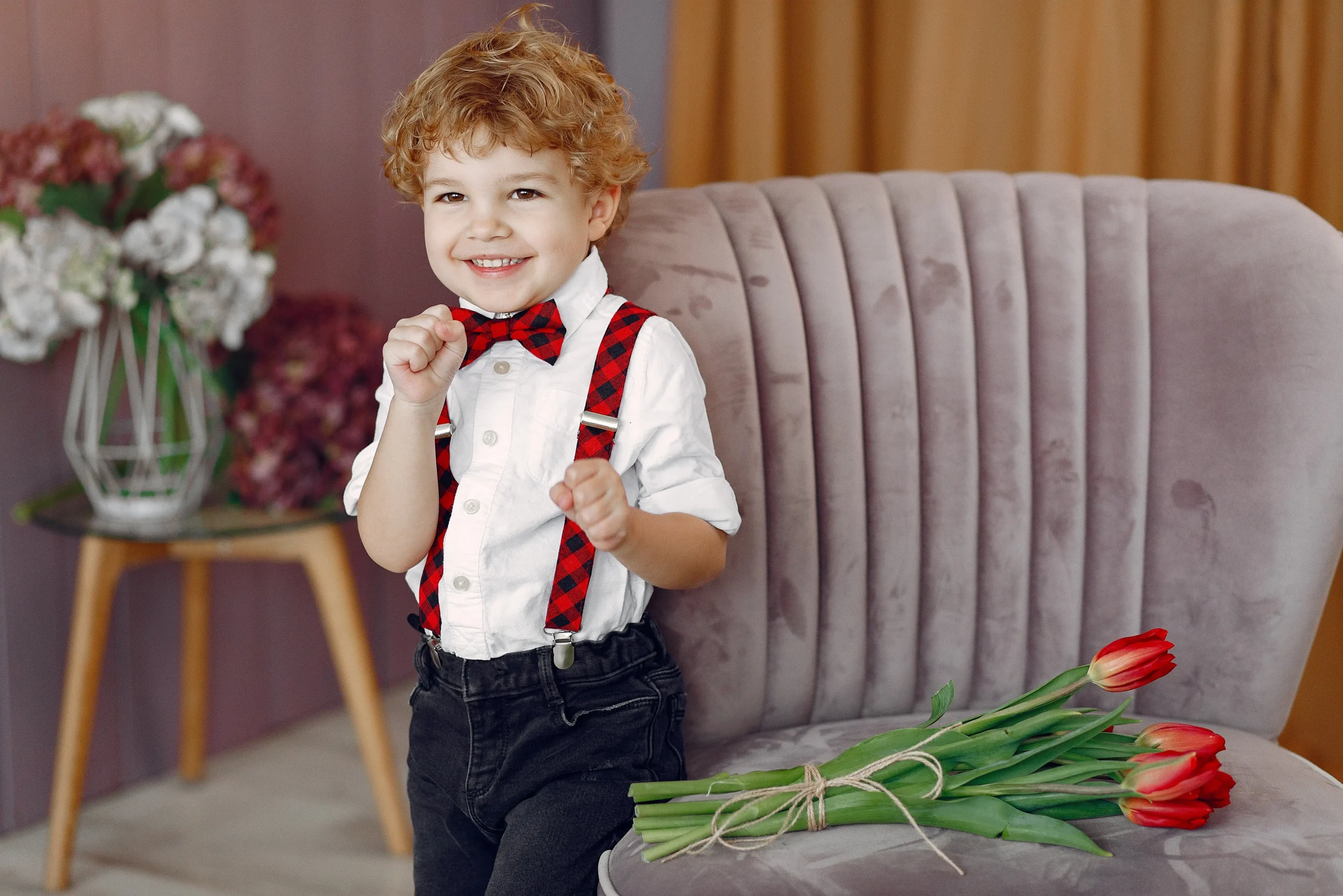 elegant cute little boy