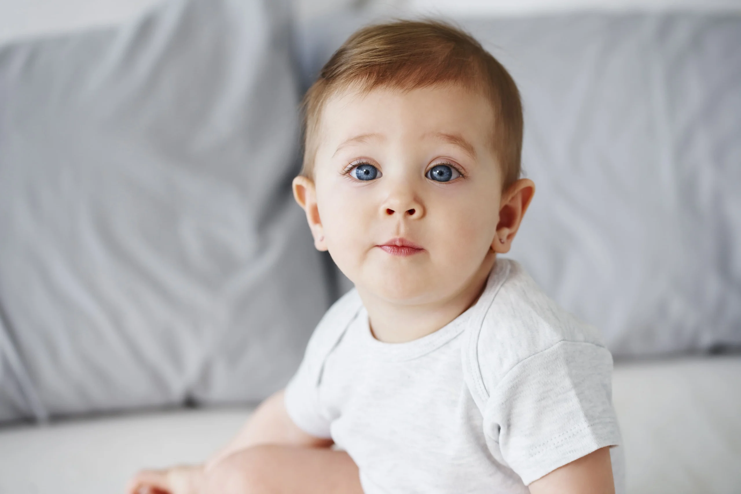 cute baby boy shot looking at camera
