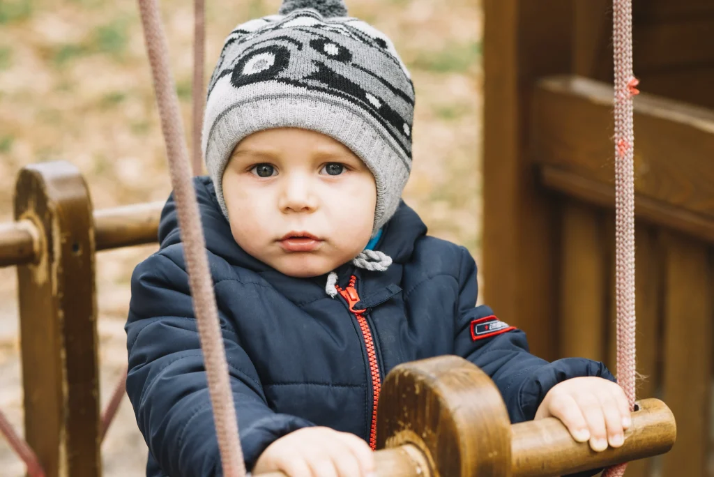 toddler baby boy with warm clothes